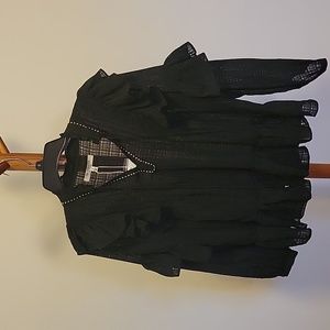 Free Generation Black Boho Top